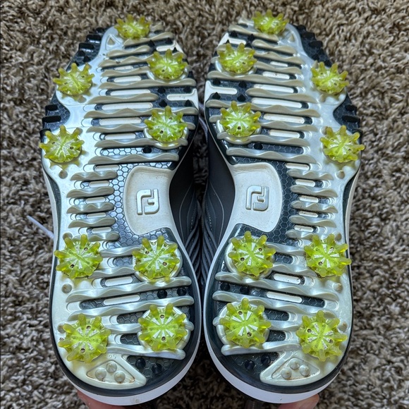 FootJoy Men's Golf Shoes in Gray and Neon Green - Picture 4 of 7